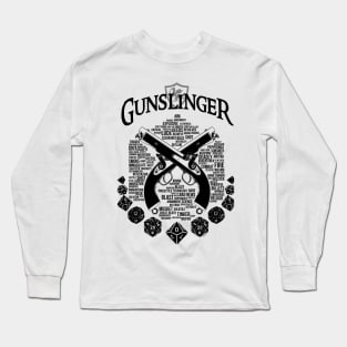 RPG Class Series: Gunslinger - Black Version Long Sleeve T-Shirt